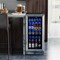 15 Inch 100 Can Built-in Freestanding Beverage Cooler Refrigerator -Silver